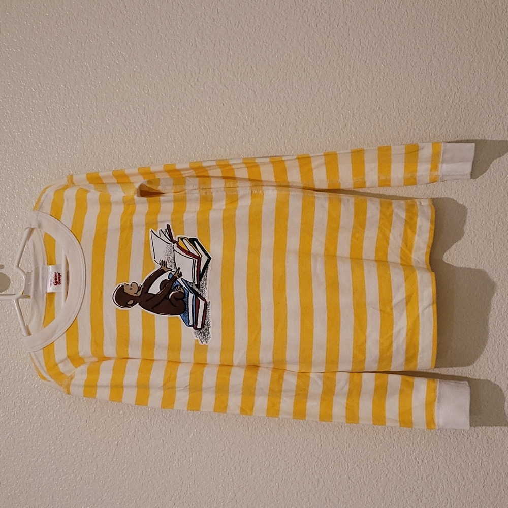 NWT Hanna Andersson Curious George Story Time Long John Pajama Set. - Picture 3 of 11